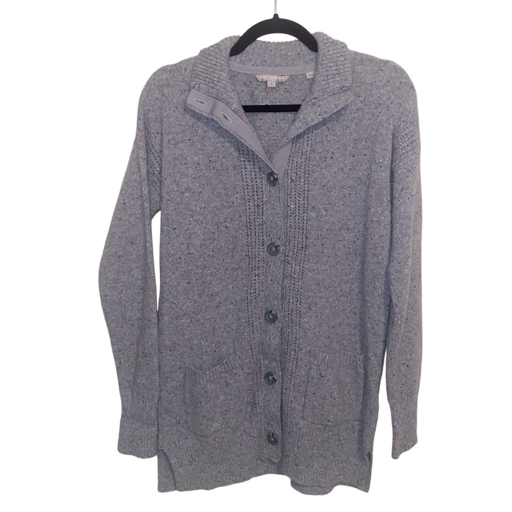 Royal Robbins Sweater Womens Small Merino Wool Cardigan Pockets Collar Outdoor